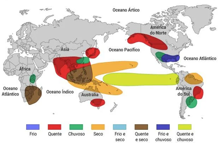 Variação climática em períodos de El Niño